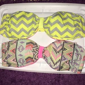 Two Victoria’s Secret PINK bikini tops